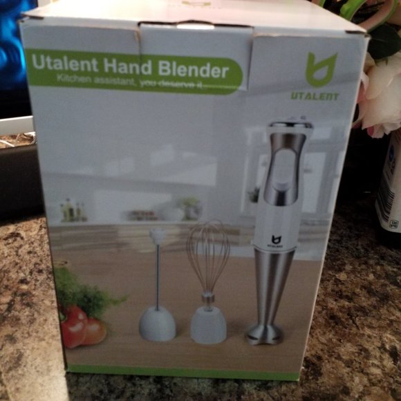 UTALENT Kitchen Immersion Hand Blender 3in 8speed Emulsifier W Milk